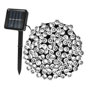 Solar String Lights LED Solar Power Fairy String Light 12M 100 LEDs 8 Lighting Mode Multicolor Waterproof Starry String Lights (Option: CoolWhite)