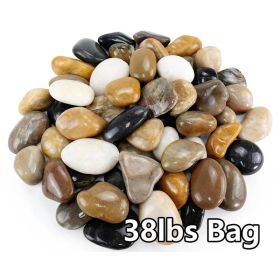 38lbs Decorative Garden Stone Outdoor Landscaping, Walkways, Yard, 1-3 Inch Large Polished River Rocks For Plants Pots, Vases, Crafts (Option: 1in3in)
